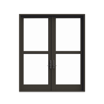 Interior product shot of Marvin Signature Coastline Outswing French Door with Bronze Finish