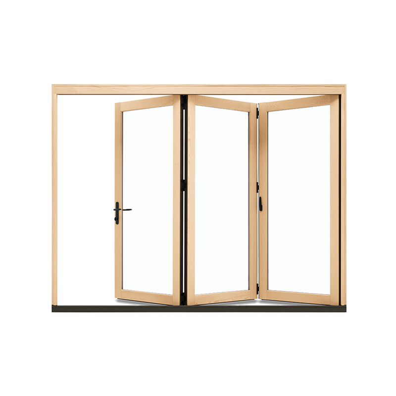 Marvin Elevate Bi-Fold Door Interior product shot with Pine finish 