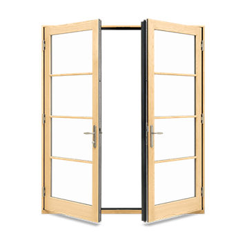 Elevate Inswing French Door Open Interior View