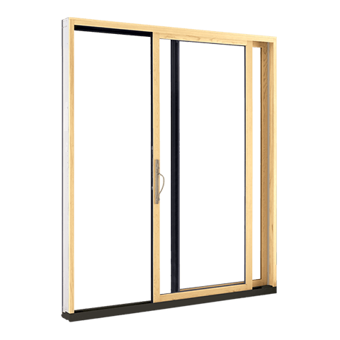 Elevate Sliding Patio Door Interior View In Pine