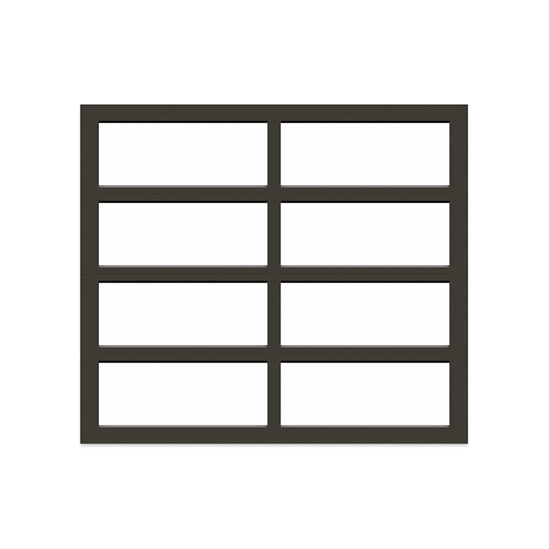 Exterior product shot of Marvin Signature Coastline Glass Garage Door in Bronze Finish