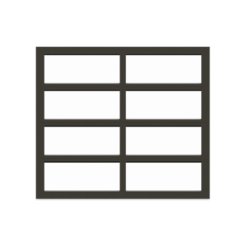 Exterior product shot of Marvin Signature Coastline Glass Garage Door in Bronze Finish