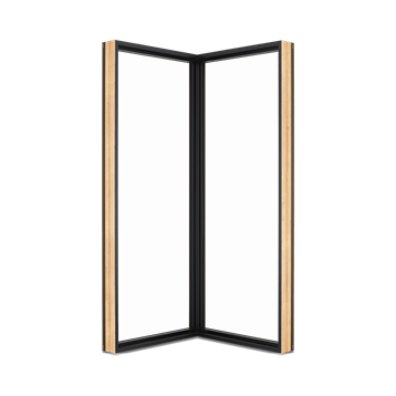 Signature Ultimate Corner Window Interior View In Designer Black