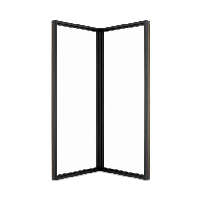 Signature Ultimate Corner Window Interior View In Designer Black