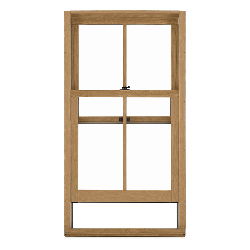 Signature Ultimate Double Hung G2 Window Interior View Open In White Oak