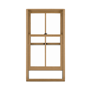 Signature Ultimate Double Hung G2 Window Interior View Open In White Oak