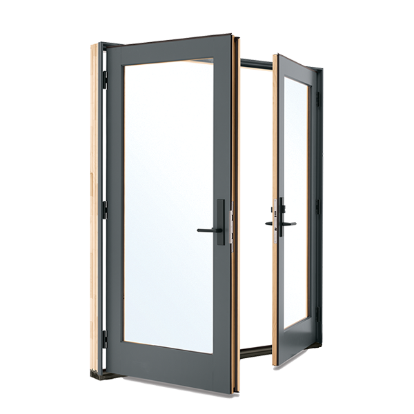 Marvin Signature Ultimate Outswing French Door G2 Gunmetal open