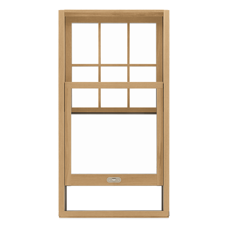 Signature Ultimate Single Hung G2 Window Interior View In White Oak