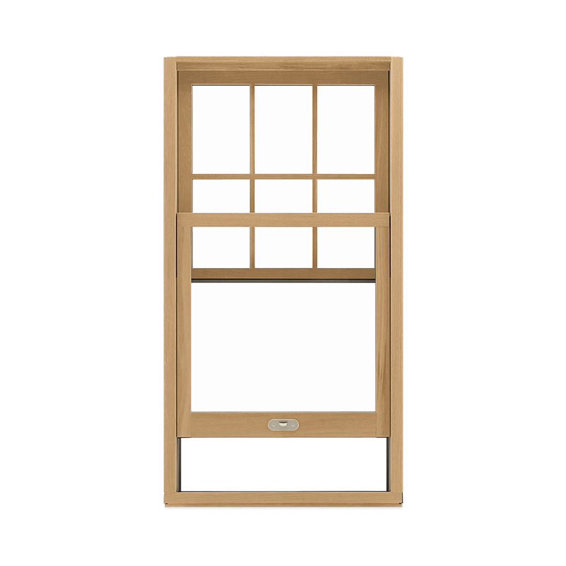 Signature Ultimate Single Hung G2 Window Interior View In White Oak