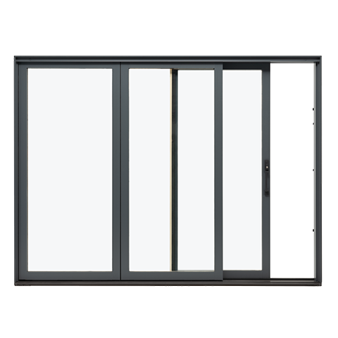 Marvin Signature Ultimate Sliding Door exterior in gunmetal