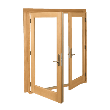 Marvin Signature Ultimate Swinging Inswing French Door G1 Interior Douglas Fir