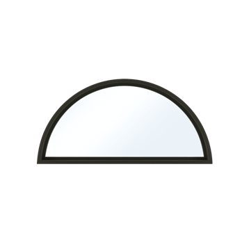 Interior product shot of Marvin Coastline Direct Glaze Narrow Frame Round Top window with Bronze Finish