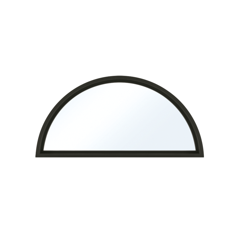 Interior product shot of Marvin Coastline Direct Glaze Narrow Frame Round Top window with Bronze Finish