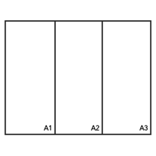 A horizontal assembly of window units.