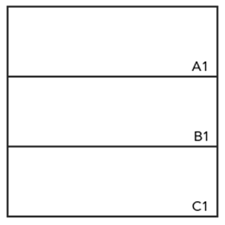 A vertical assembly of window or door units.